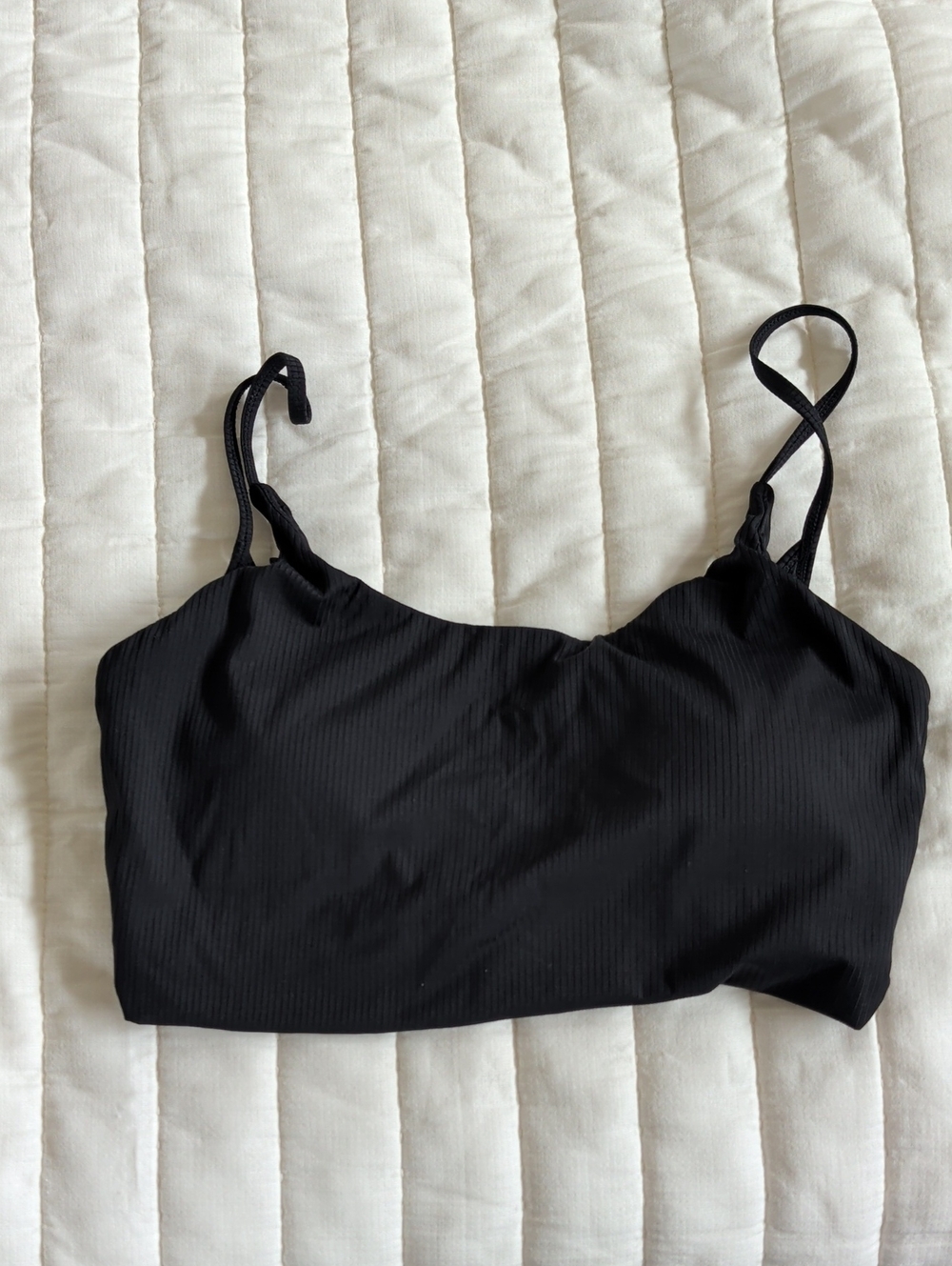 HALARA Black Ribbed Sports Bra